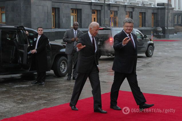 Джо Байден и Петр Порошенко