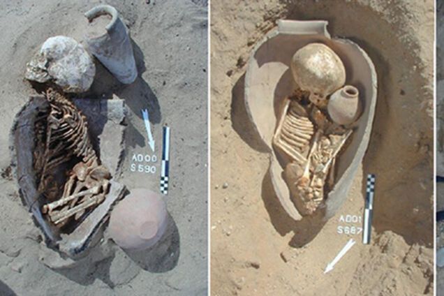 захоронение детей в горшках в Египте