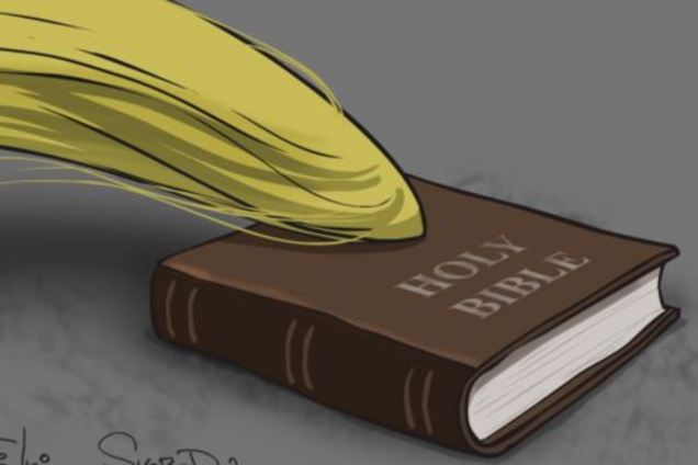Челом по Библии: появилась карикатура на \'коронованного\' Трампа