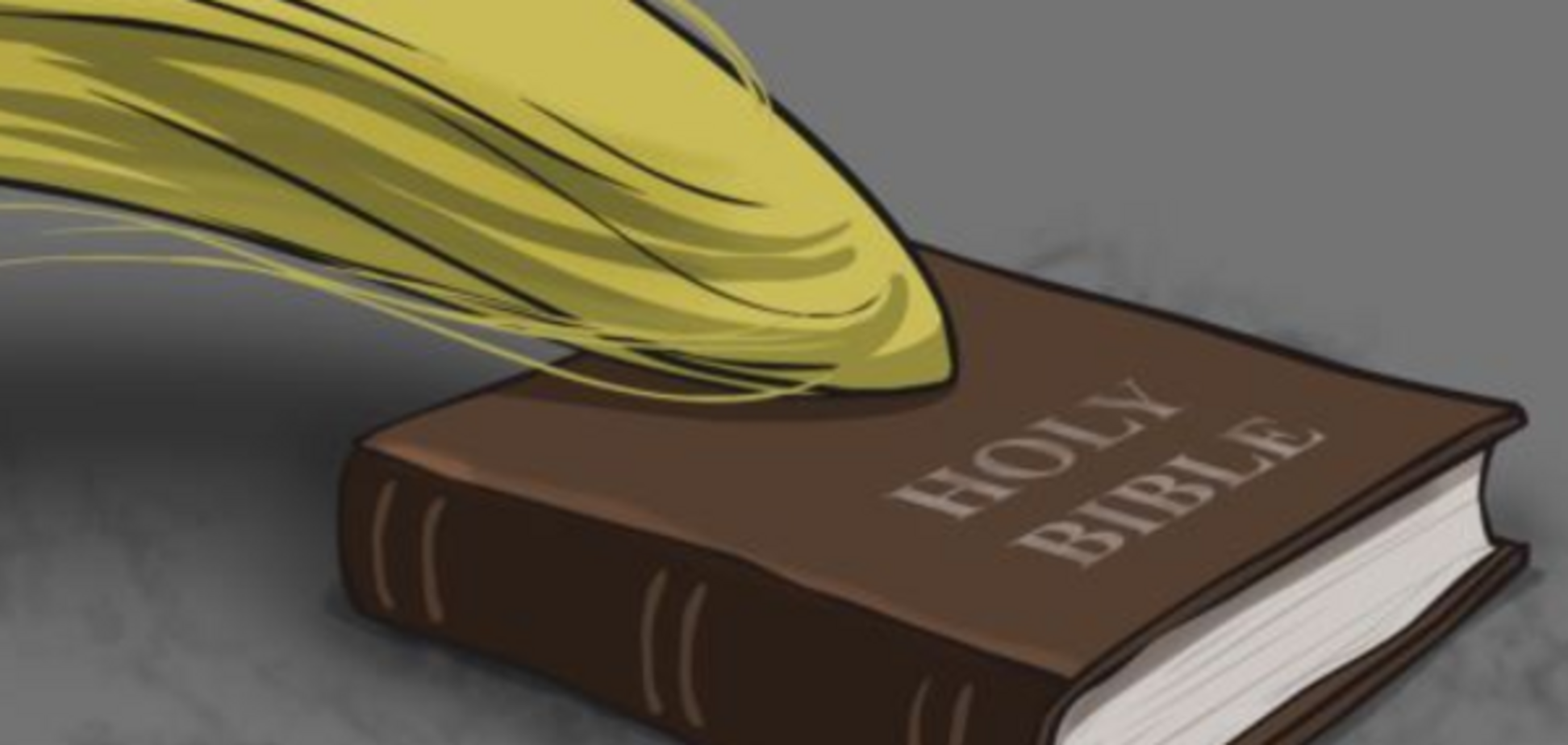 Челом по Библии: появилась карикатура на \'коронованного\' Трампа