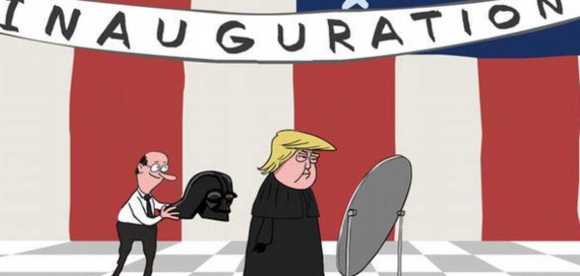 Дарт Вейдер или джедай? Появилась карикатура на Трампа \'перед коронацией\'
