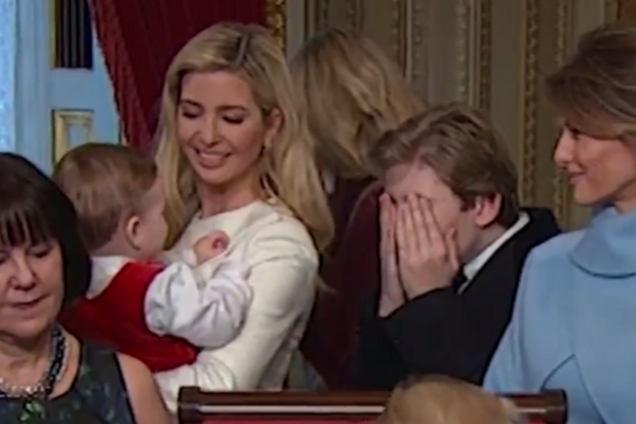 Бэррон и Иванка Трамп