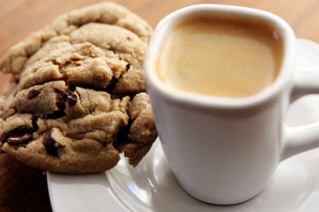 Овсяное печенье, кофе, завтрак