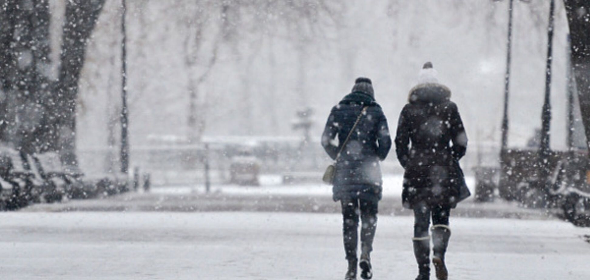 Погода в Украине снег мороз