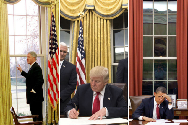 Билл Клинтон, Дональд Трамп, Барак Обама