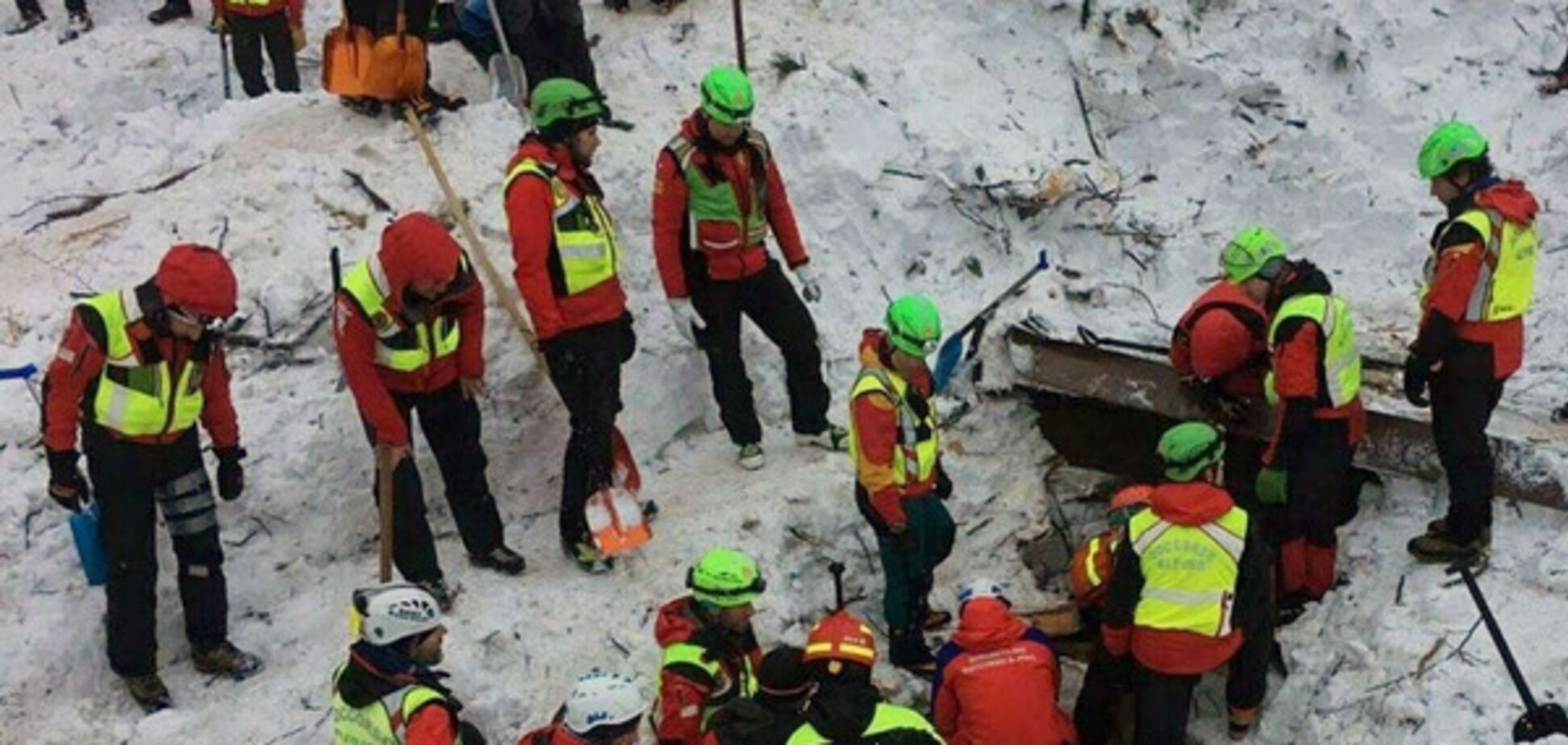 Обвал лавины в Италии