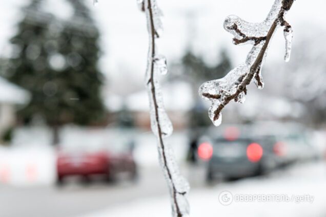 Погода в Украине снег