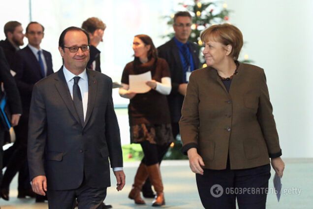 Франсуа Олланд і Ангела Меркель
