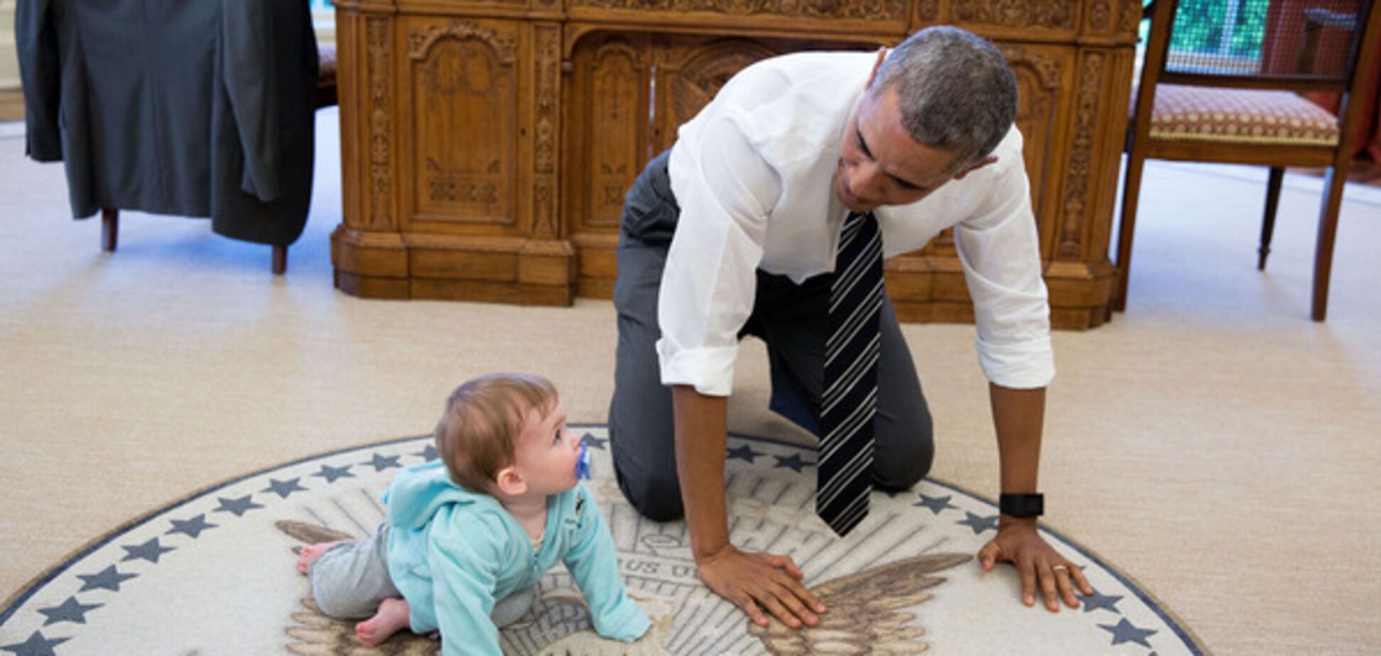 Обама и ребенок