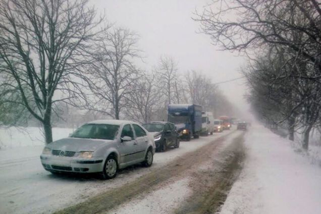 Снегопад на Закарпатье