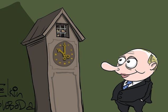 В карикатуре высмеяли \'демократичного\' Путина