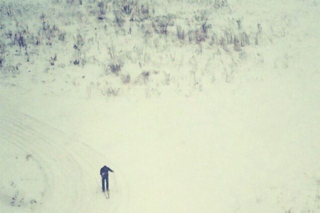 Лыжник в Киеве