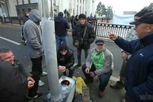 протест под Радой, осень 2017