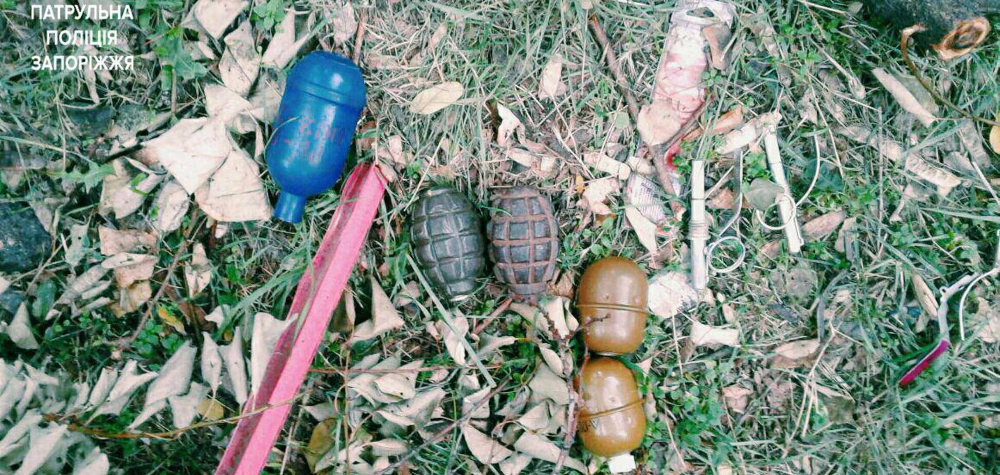 Возле запорожской школы обнаружили склад гранат