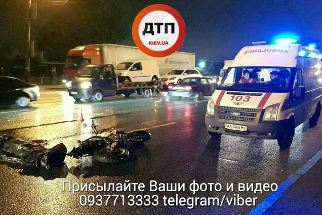 Смертельное ДТП в Киеве: самосвал раздавил мотоциклиста