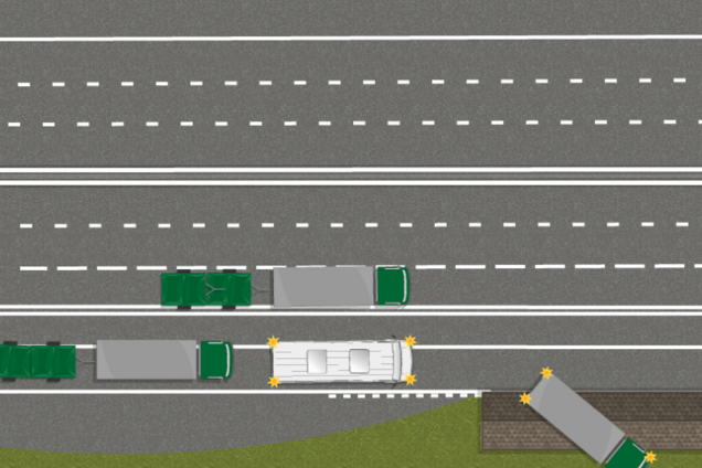 Под Киевом произошло жесткое ДТП с военными грузовиками и маршруткой