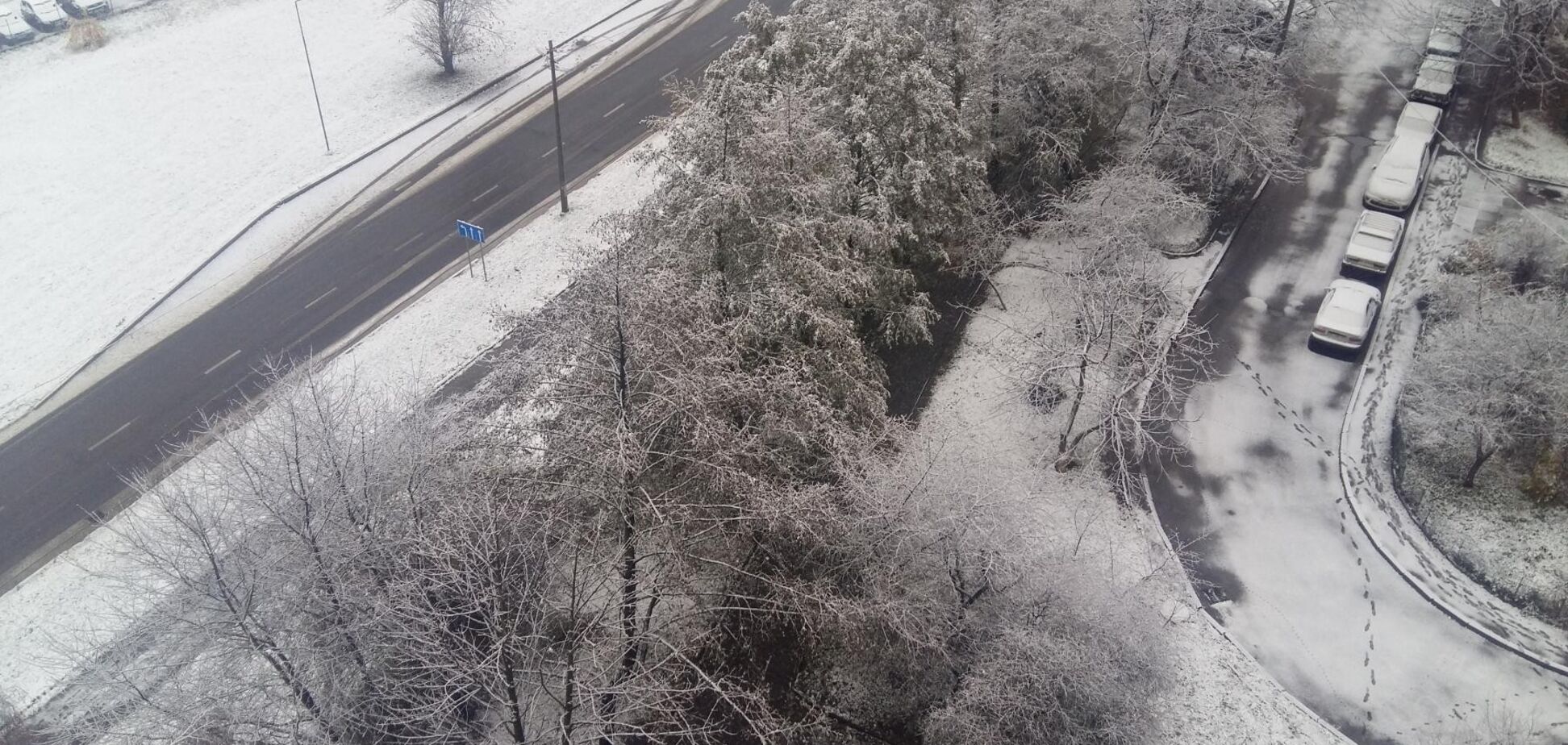 Снег во Львове