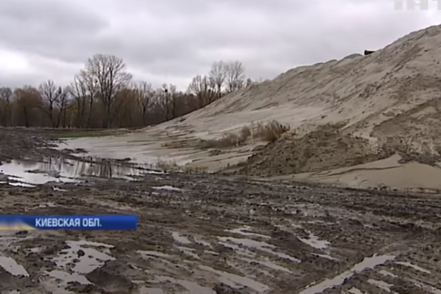 Добыча песка, Киев, Погребы, Киевская область