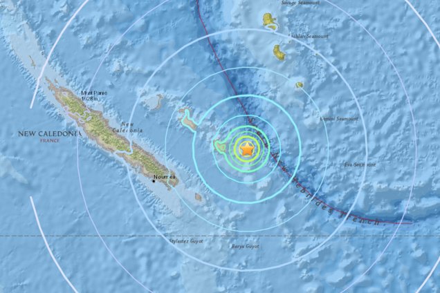Землетрясение в Тихом океане