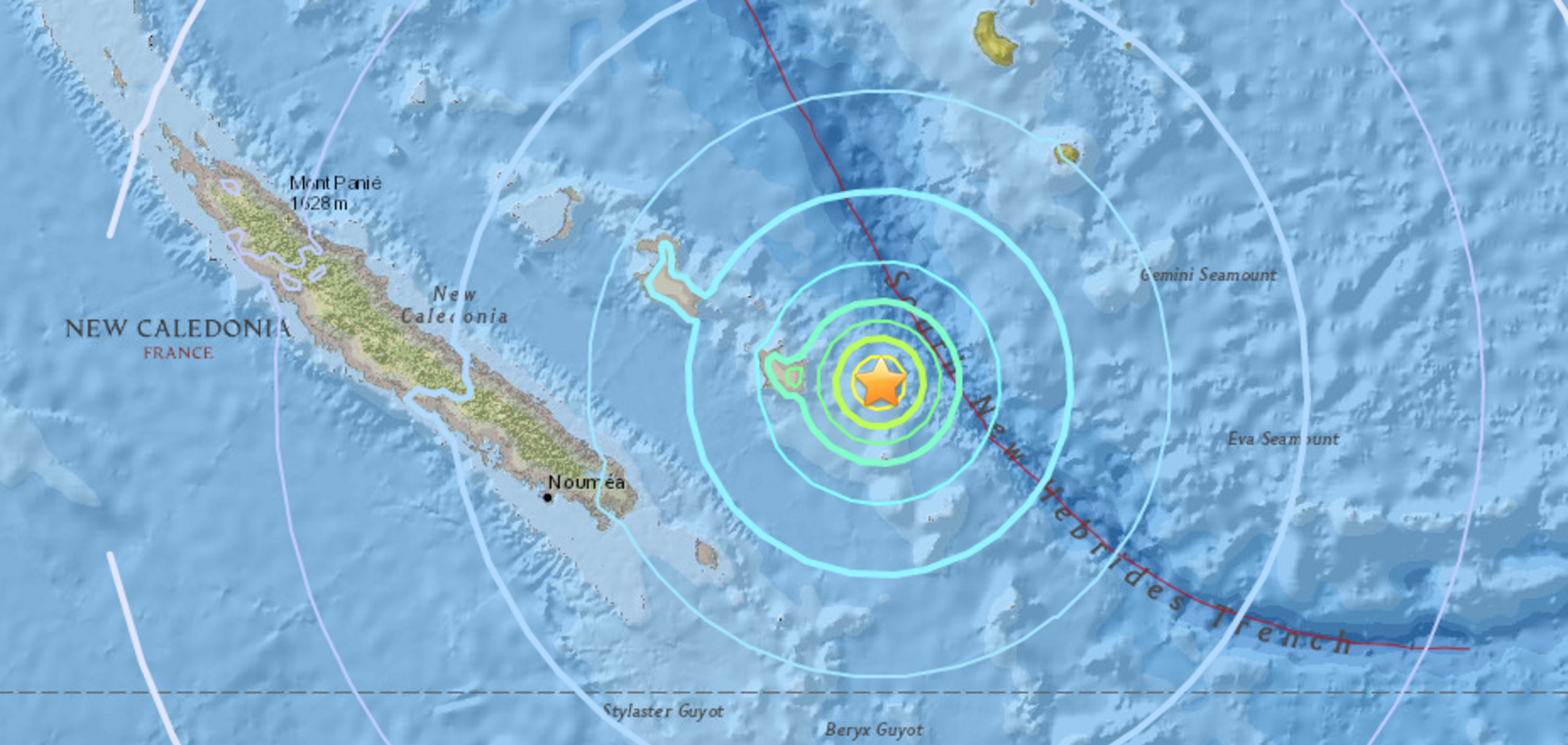 Землетрясение в Тихом океане