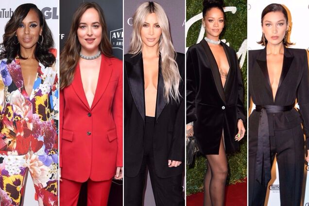 Пиджак на голое тело: топ-5 знаменитостей, блеснувших бюстом