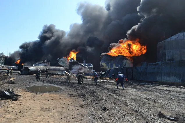 пожар нефтебаза