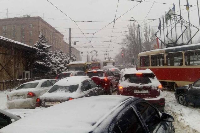 Снег Киев Пробки