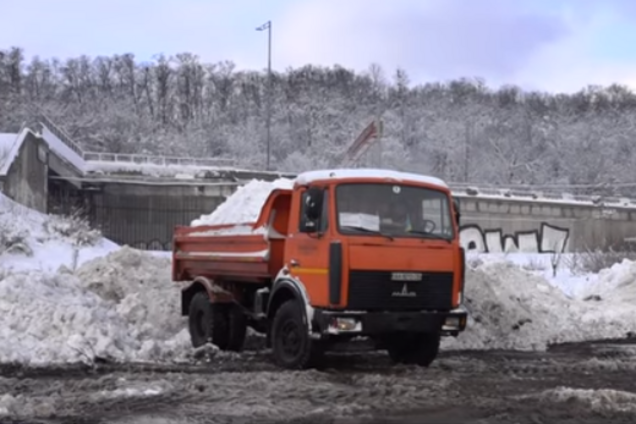 снег, машина