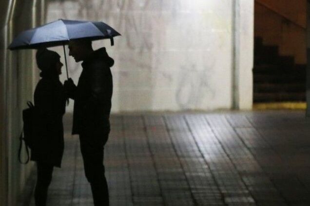 дождь, зонт