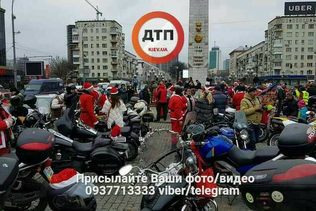 Новорічний з'їзд мотоциклістів в Києві