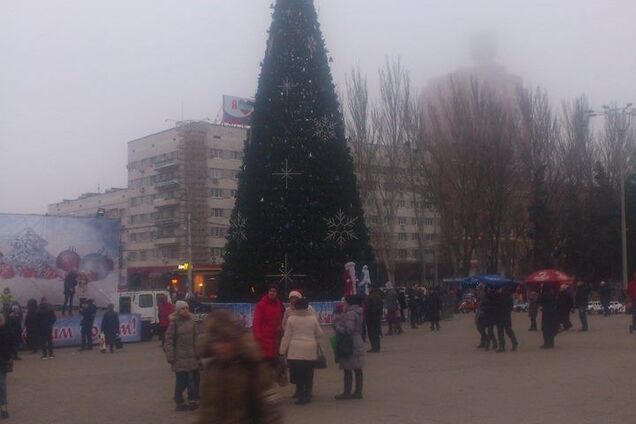 Новогодний оккупированный Донецк