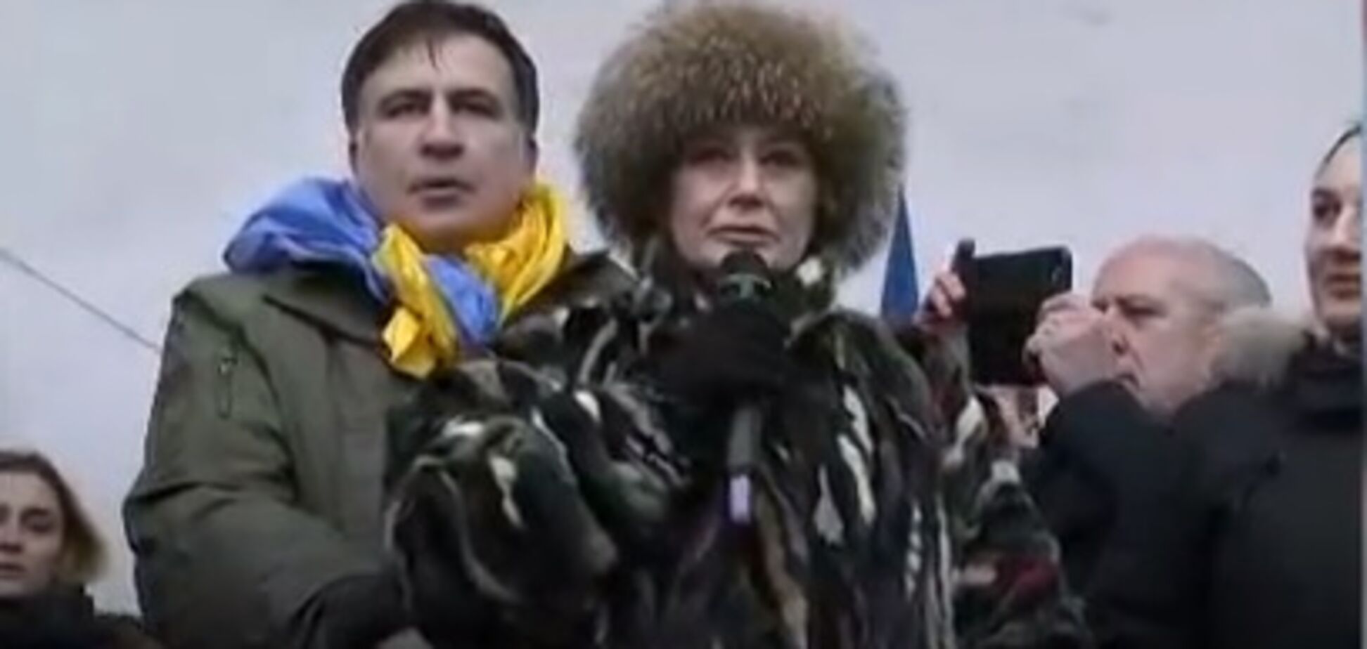 На митинге Саакашвили выступила евродепутат из партии друга Путина: сеть в шоке