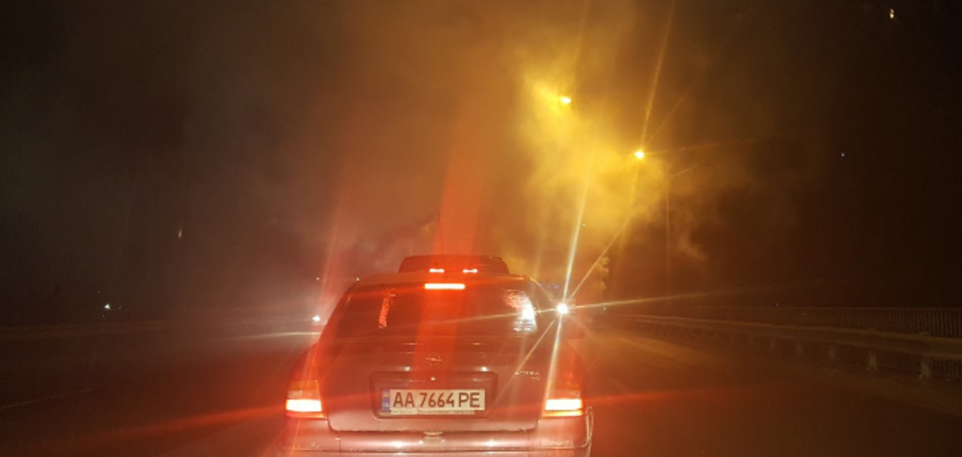 Пожар на окружной в Киеве