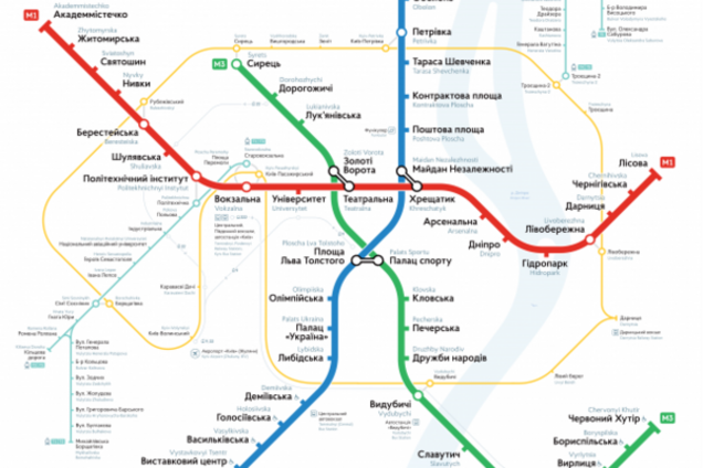 карта метро Киева
