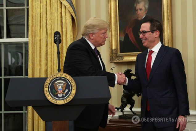 Дональд Трамп и Стивен Мнучин