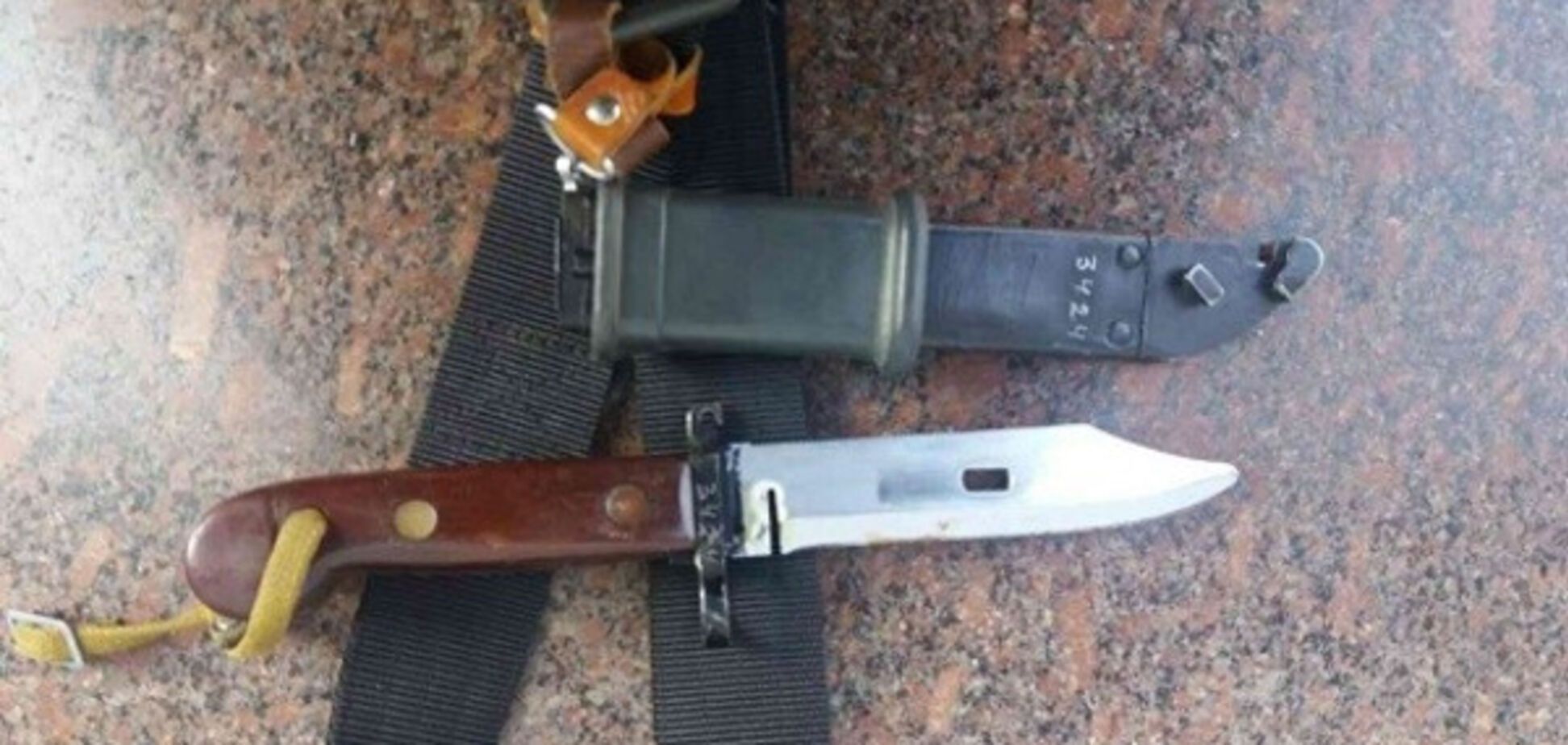 Оружие изъятое на Крещатике