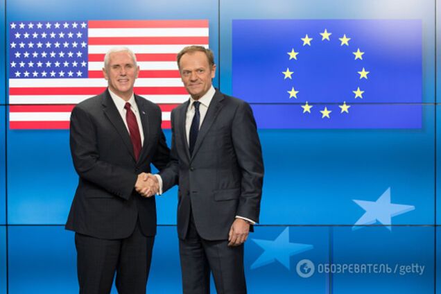 Майк Пенс и Дональд Туск