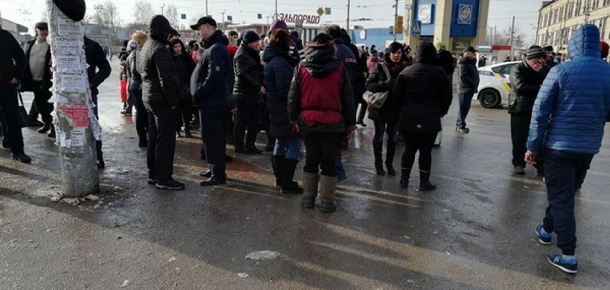 В Запорожье мясники протестовали против чумного карантина (ФОТО)