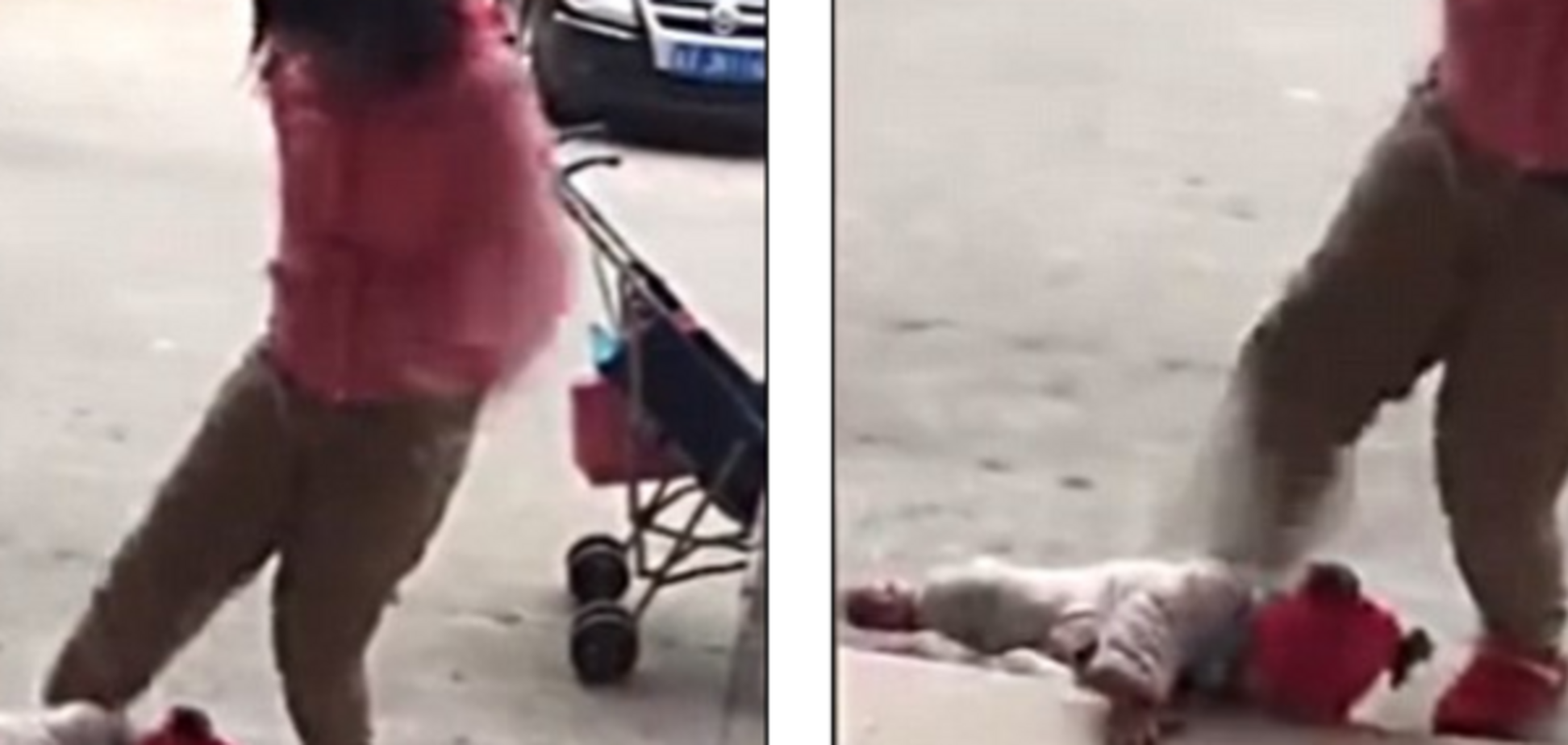 Горе-мать избивает своего ребенка