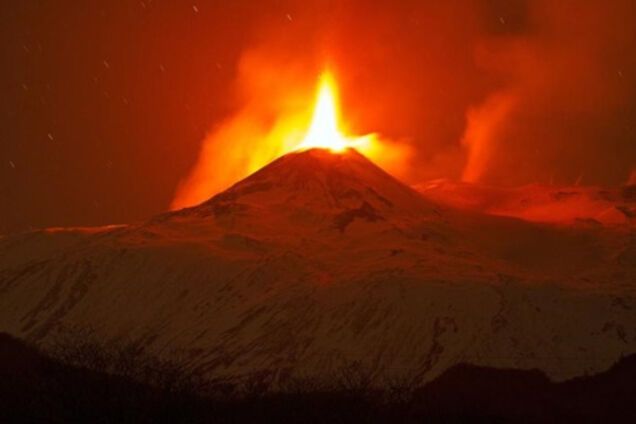 Этна, извержение вулкана