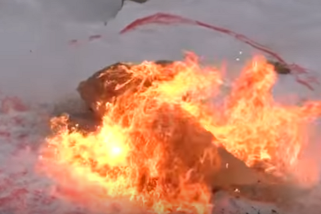 Сжигание фекального столба