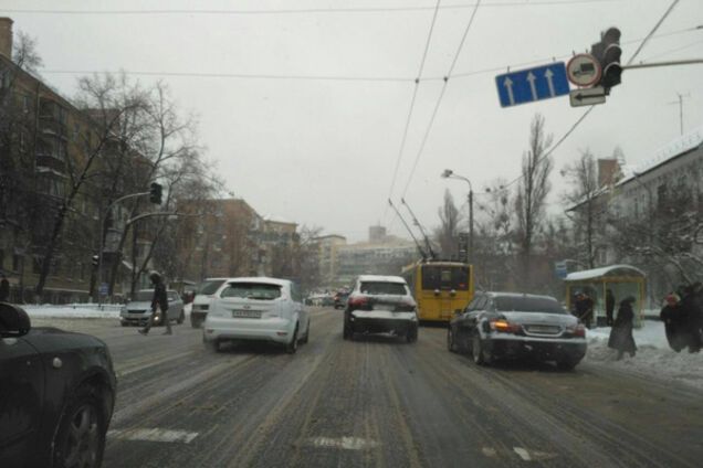 снегопад в Киеве