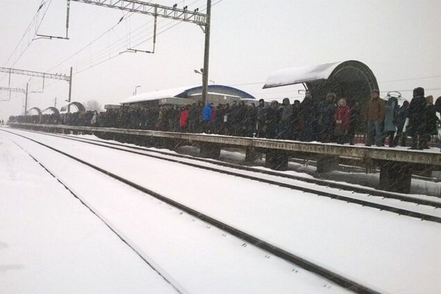 Снегопад в Киеве