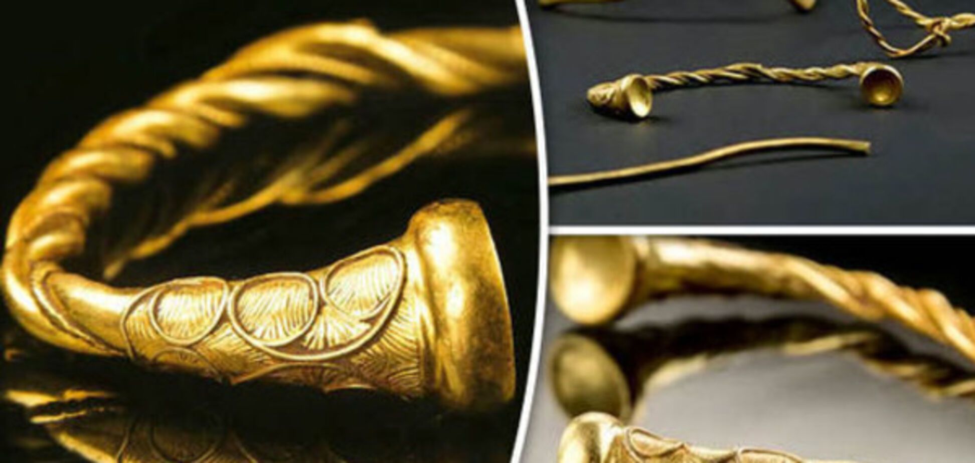 Кельтские золотые украшения возрастом 2,5 тысячи лет