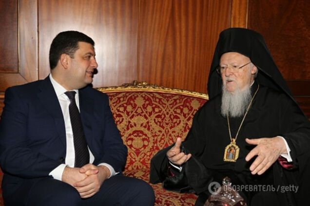 Патріарх Варфоломій Володимир Гройсман