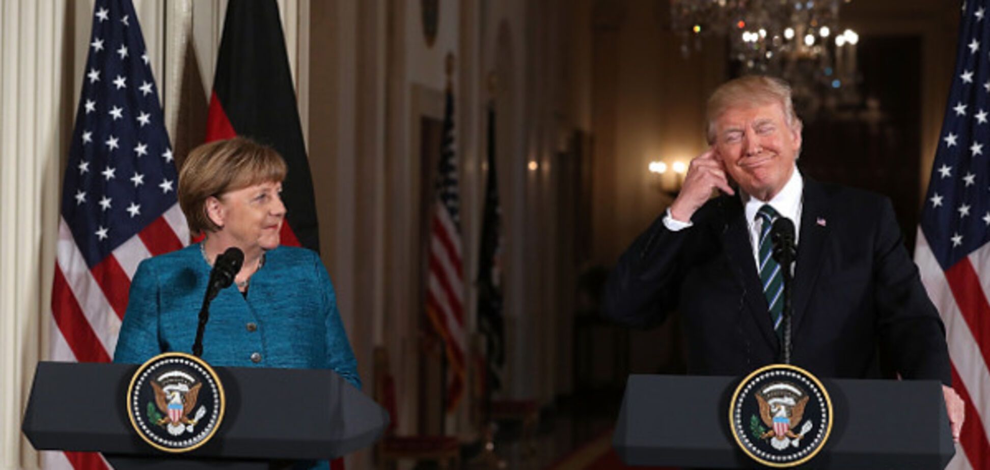 Ангела Меркель и Дональд Трамп