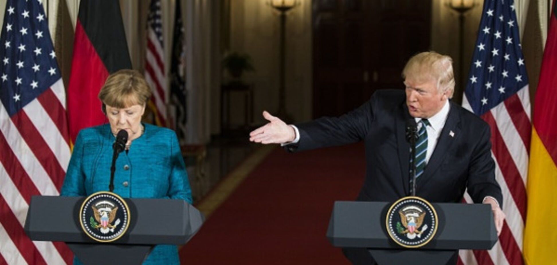 Ангела Меркель и Дональд Трамп