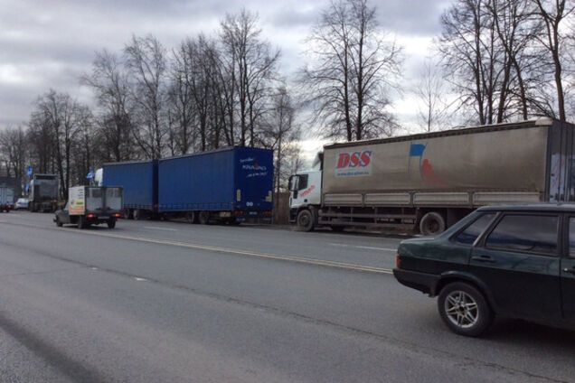 Протесты дальнобойщиков в Санкт-Петербурге