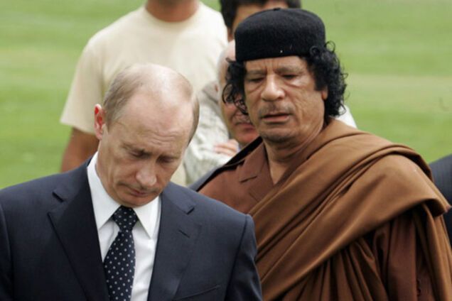 Путин и Каддафи