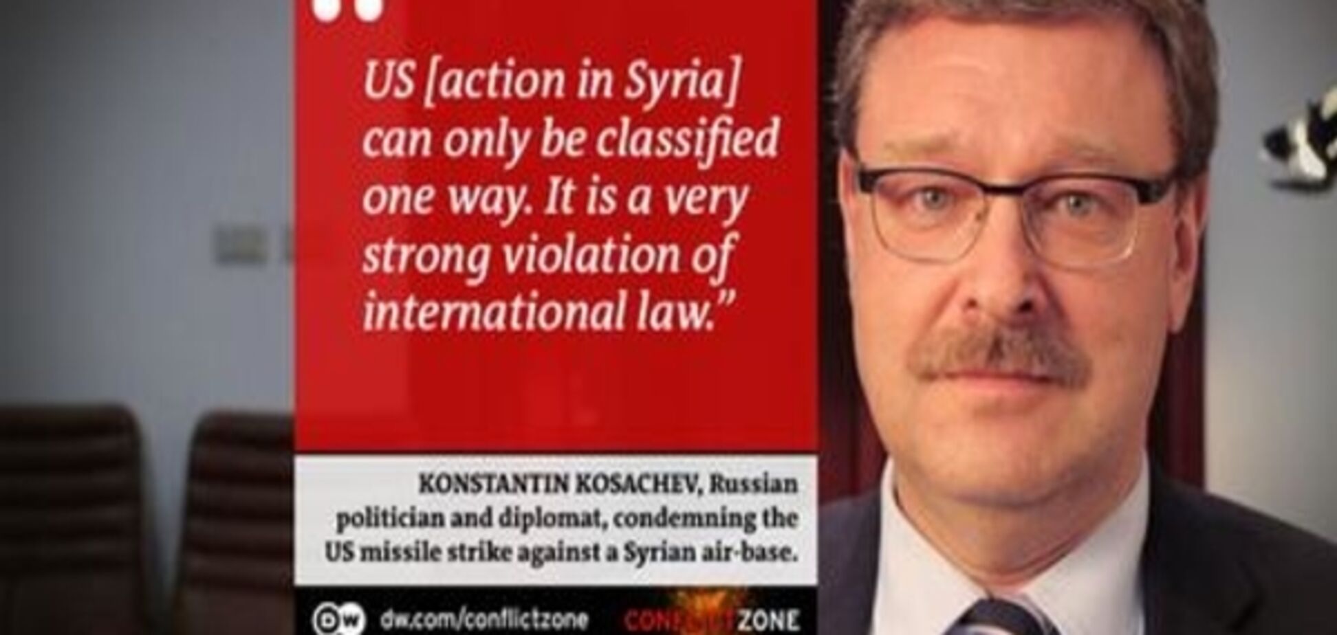 Голова комітету Ради Федерації РФ вважає тероризм головною проблемою в Сирії